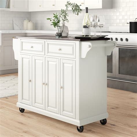 Three Posts™ Haslingden Kitchen Island & Reviews 